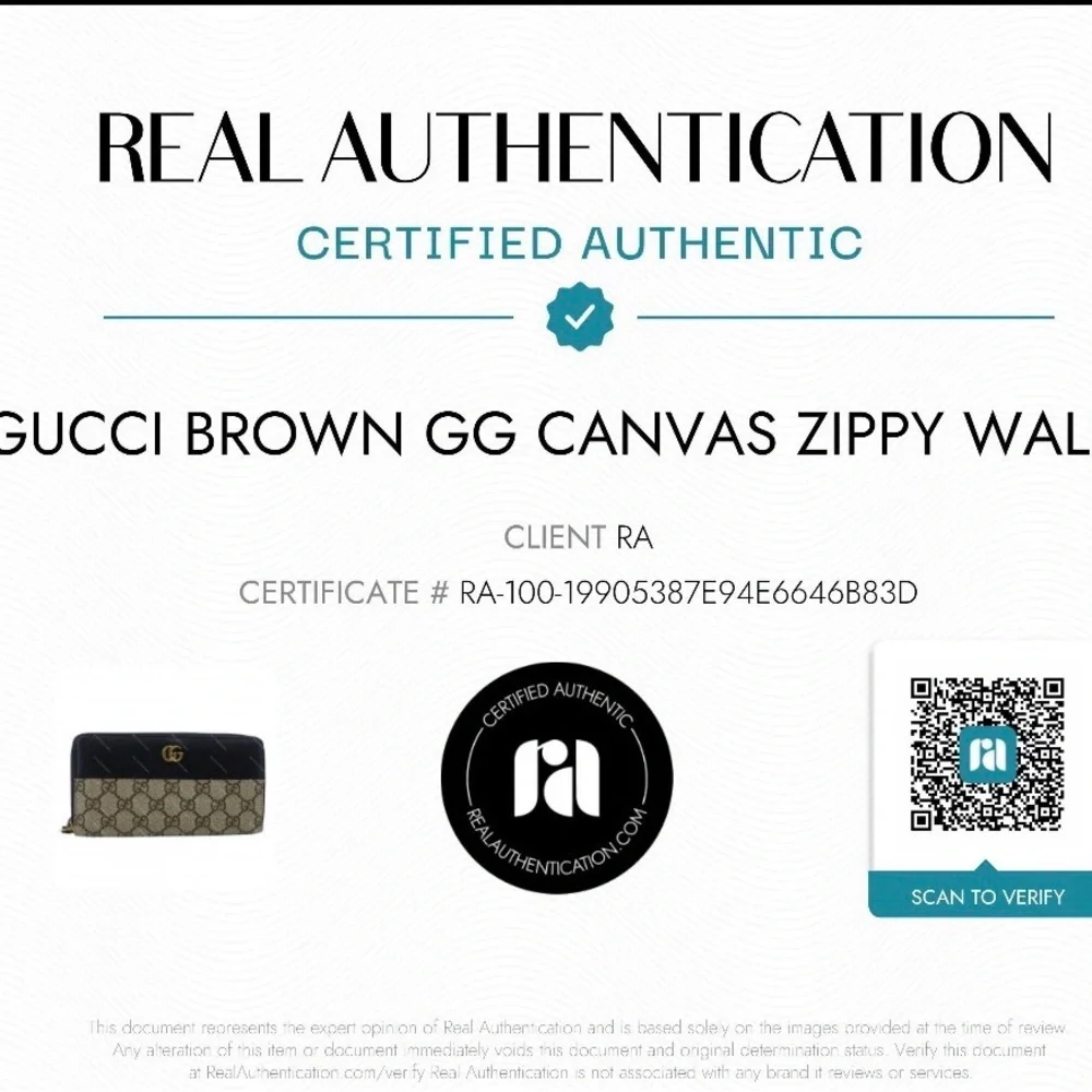 Gucci Black and Cream GG Pattern Wallet - Picture 11 of 11